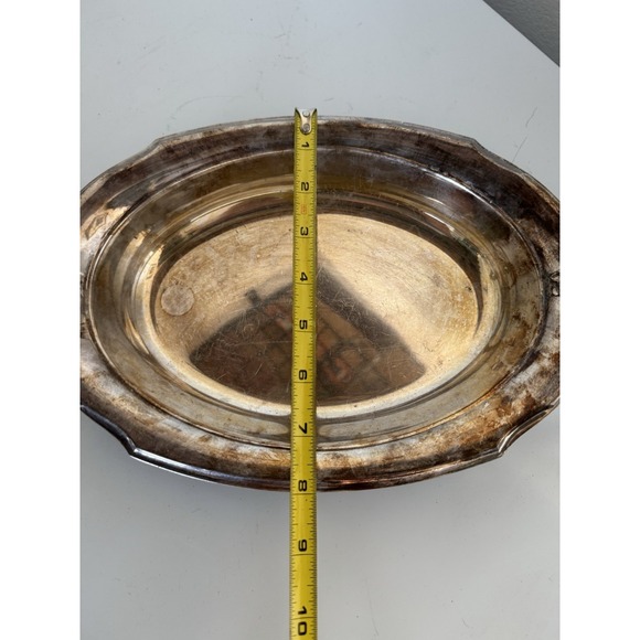 Silver Rose Engraved And Patterned Tray 12" - Picture 4 of 10